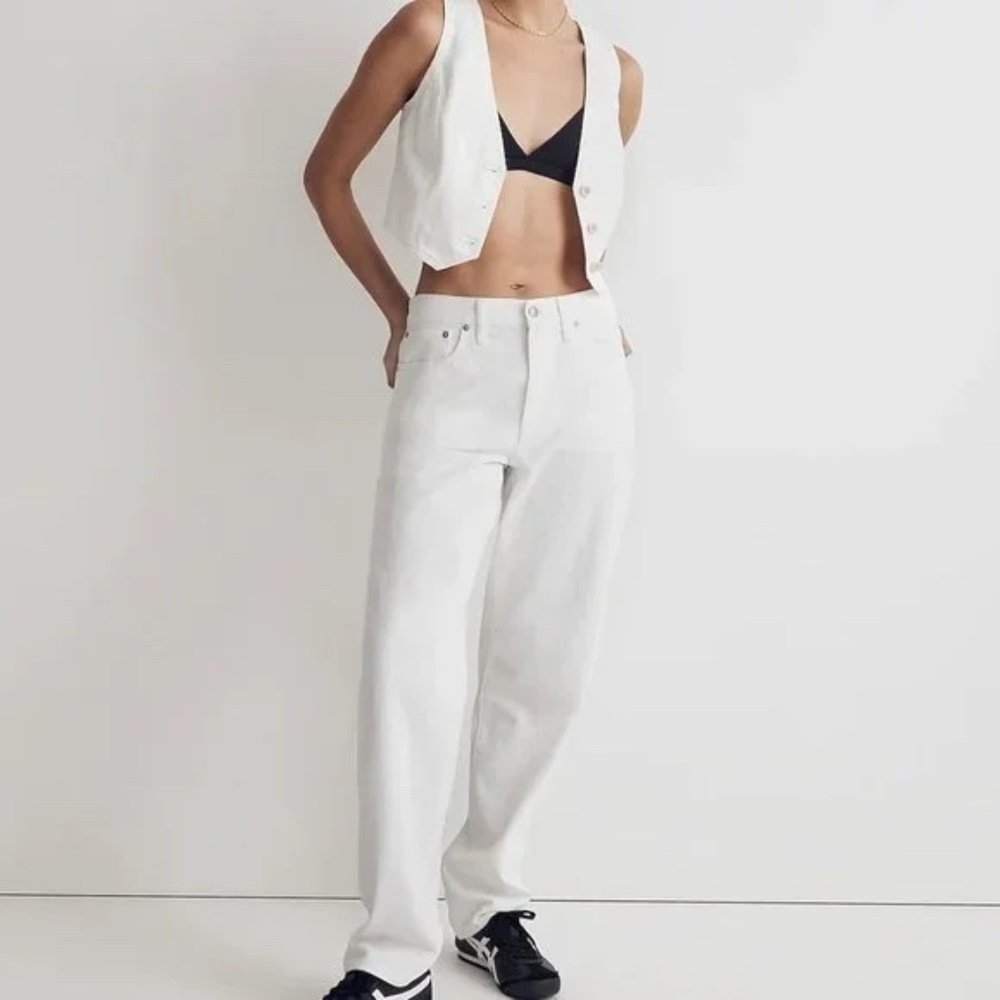 Madewell The Slouchy Boy Jeans Tile White Sz 30